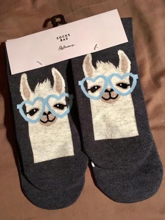 Bought a bunch of stuff on sale at Reitmans and scored these llama socks.